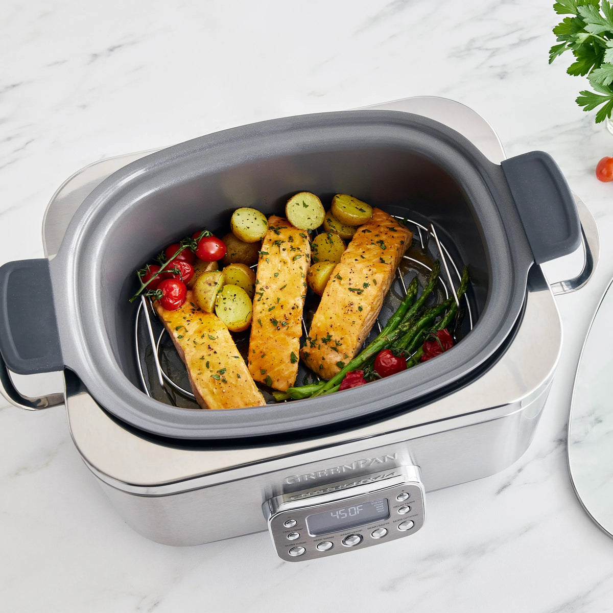 Elite 14-in-1 6-Quart Slow Cooker | Premiere Stainless Steel
