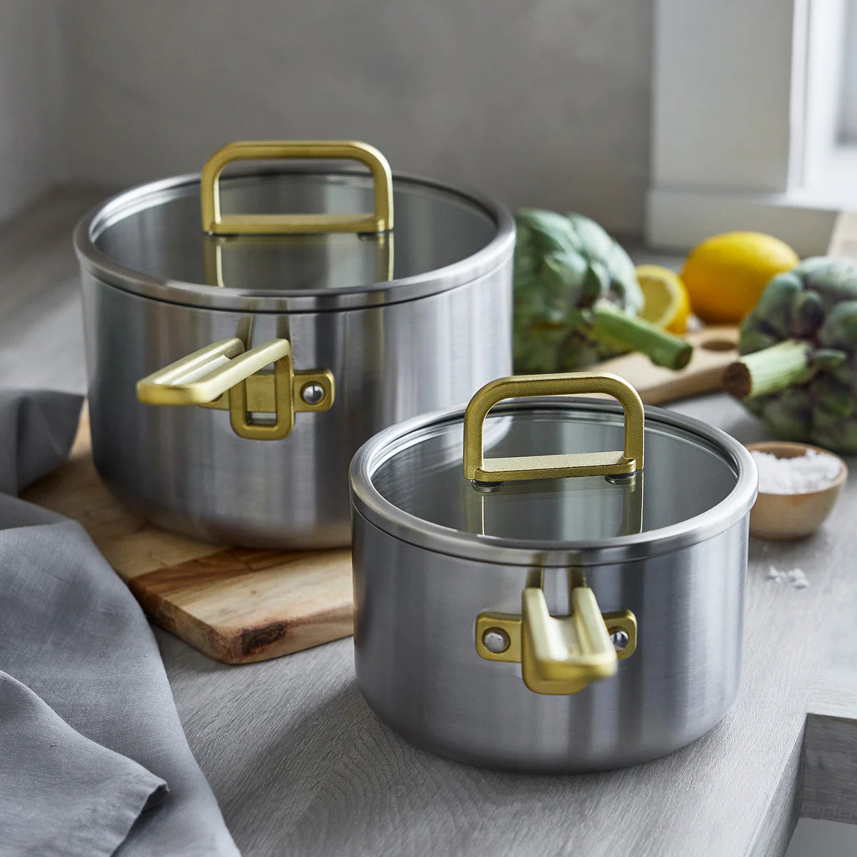Stanley Tucci™ Uncoated Stainless Steel 4-Quart Saucepan with Lid
