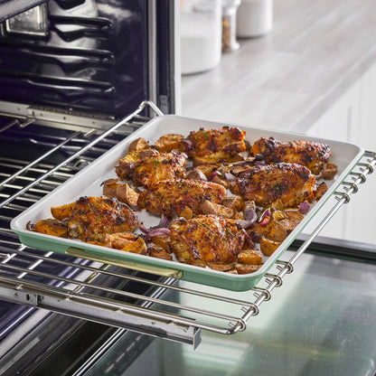 Reserve Bakeware 2-Piece 13" x 18" Half Sheet Pan Set | Sage