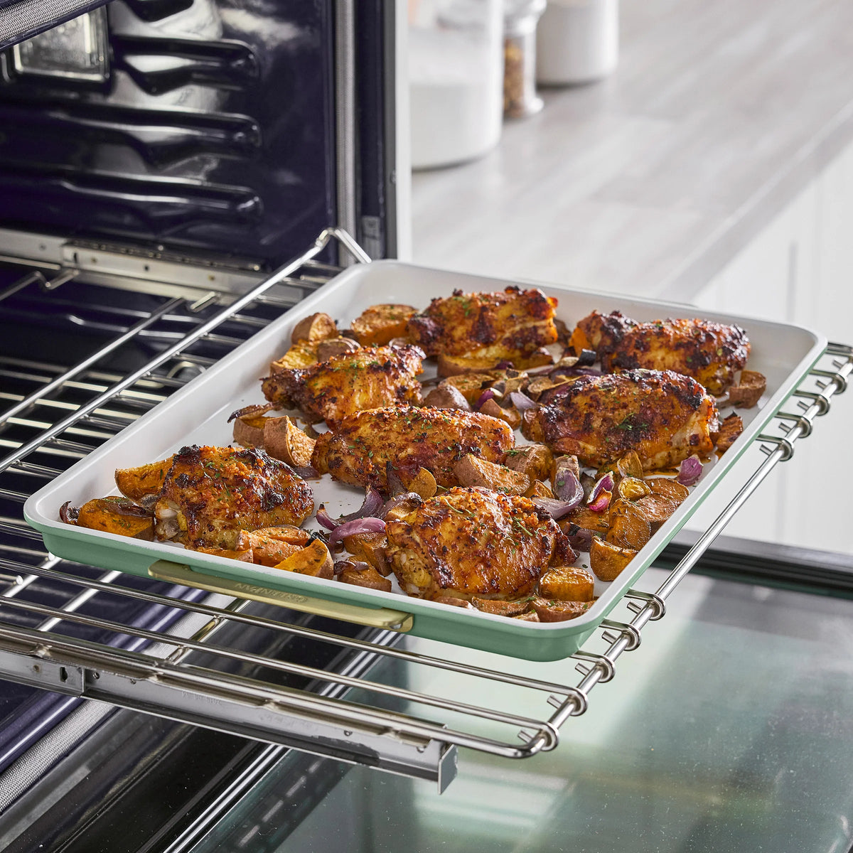 Reserve Bakeware 2-Piece Sheet Pan Set | Sage