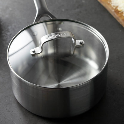 Bobby Flay by GreenPan Chef Series Uncoated Stainless Steel 3-Quart Saucepan