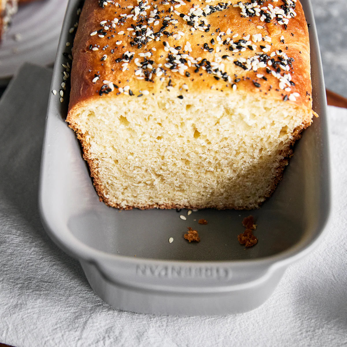 Premiere Ovenware Ceramic Nonstick 1 lb. Loaf Pan | Gray
