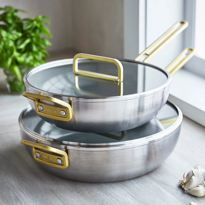 Stanley Tucci™ Stainless Steel Ceramic Nonstick 4.5-Quart Stanley Pan Jr. with Lid