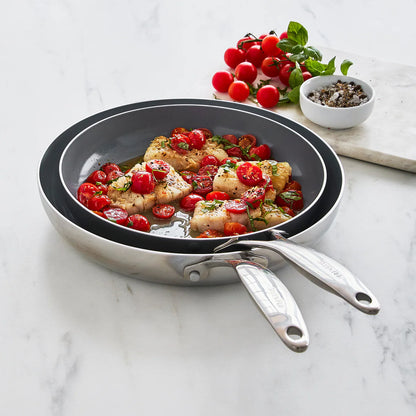 Valencia Pro Stainless Steel 8" and 10" Frypan Set