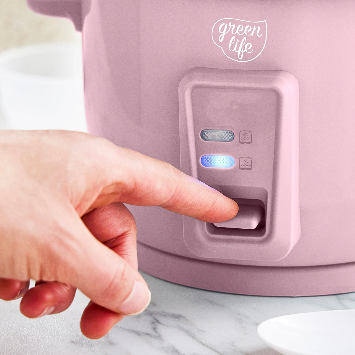 GreenLife 6-Cup Rice Cooker | Pink