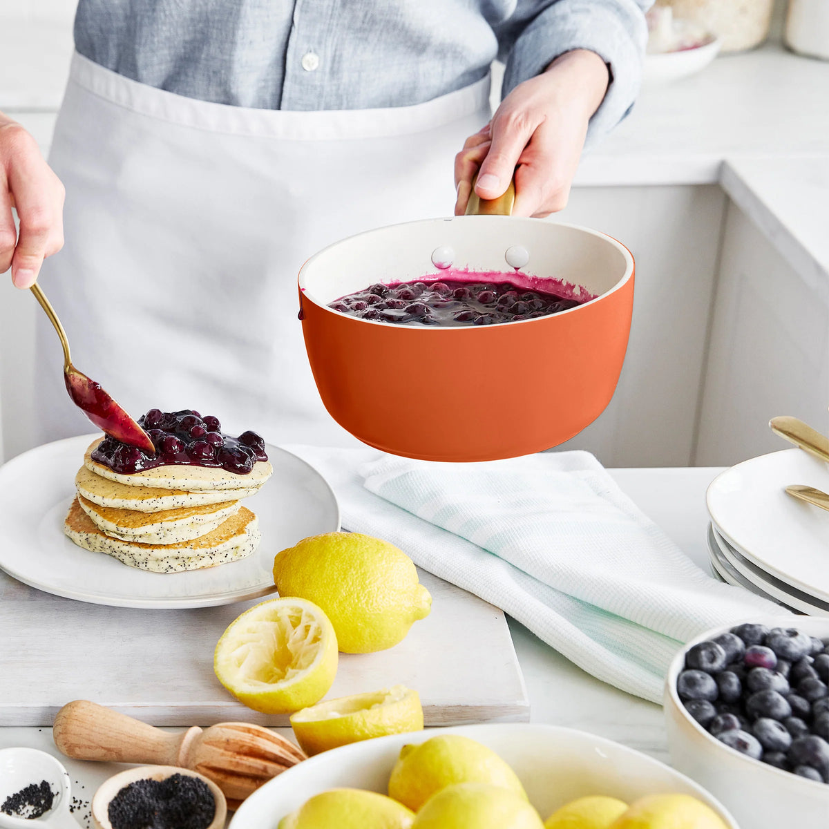 Reserve Pro Ceramic Nonstick 11-Piece Cookware Set | Harvest