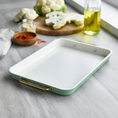Reserve Bakeware 2-Piece 13" x 9" Quarter Sheet Pan Set | Sage