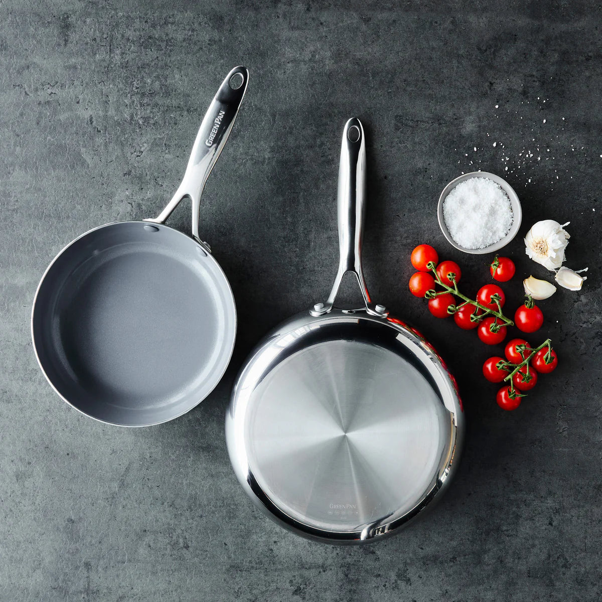 Valencia Pro Stainless Steel 8" and 10" Frypan Set