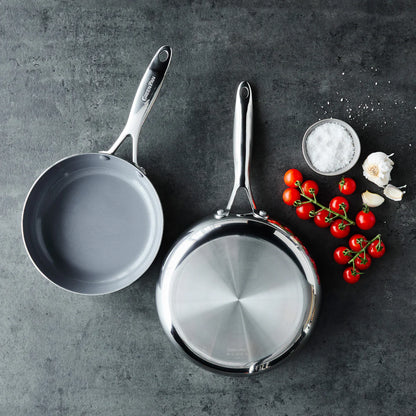 Valencia Pro Stainless Steel 8" and 10" Frypan Set