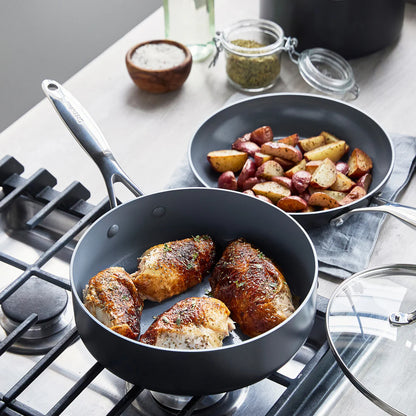 Valencia Pro Ceramic Nonstick 11-Piece Cookware Set | Gray