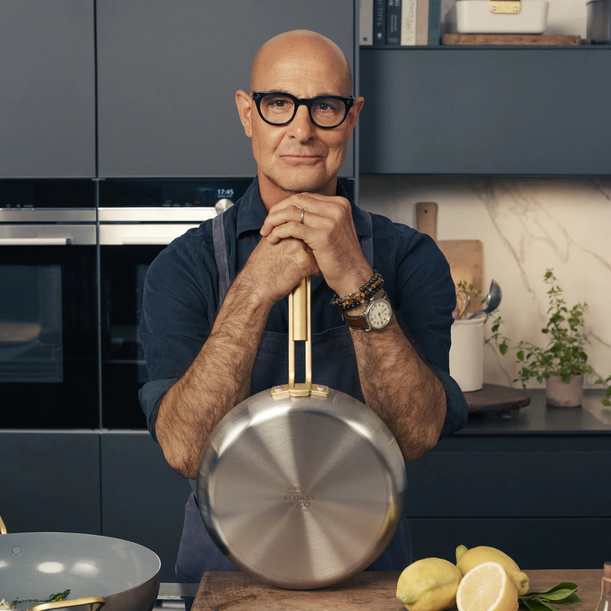 Stanley Tucci™ Mixed Material Stainless Steel 11-Piece Cookware Set