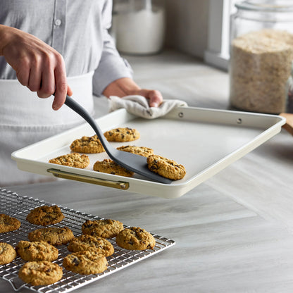 Reserve Bakeware 13" x 18" Half Sheet Pan with Cooling Rack | Cream