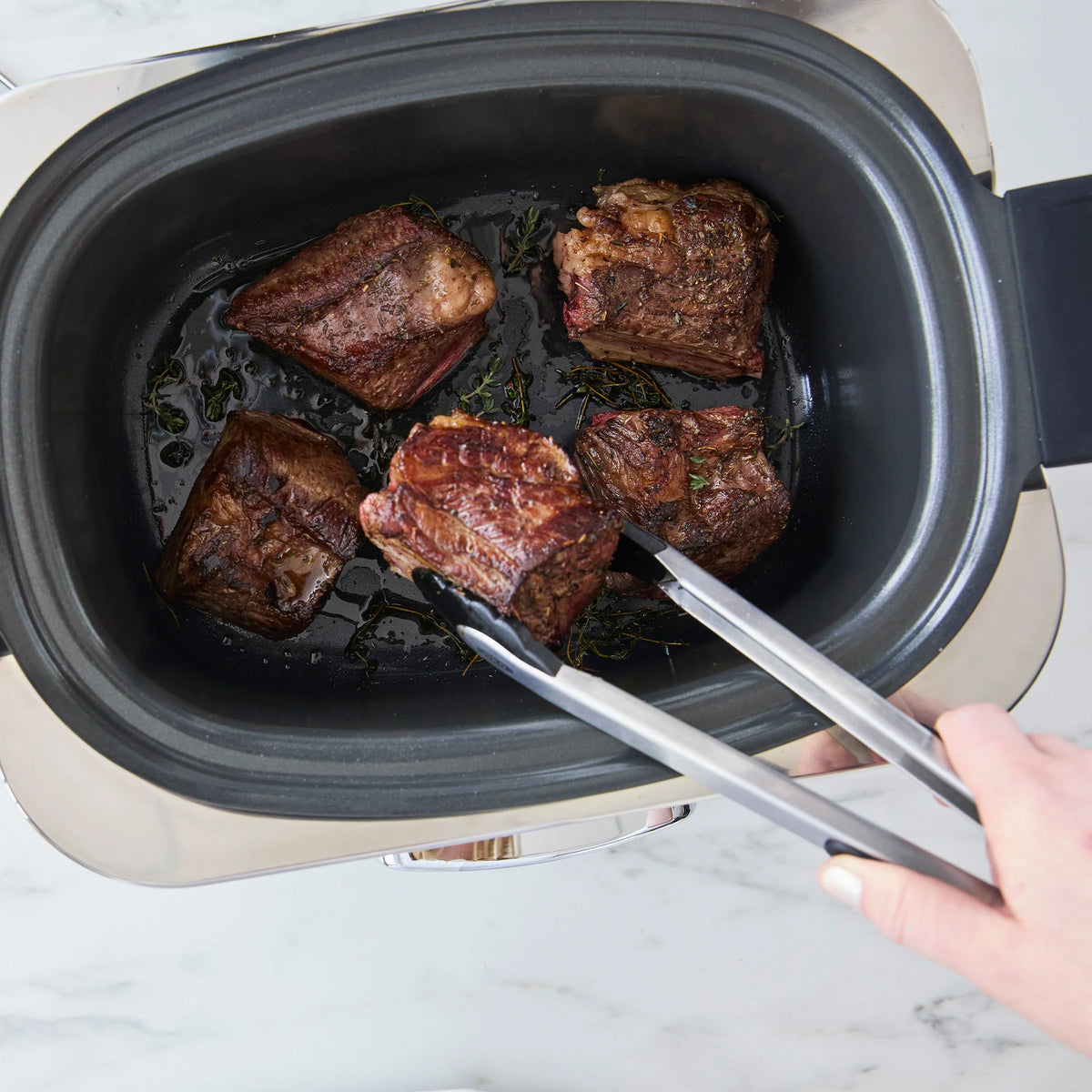 Elite 14-in-1 6-Quart Slow Cooker | Premiere Stainless Steel