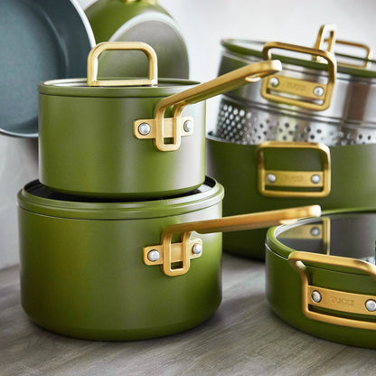 Stanley Tucci™ Ceramic Nonstick 11-Piece Cookware Set | Tuscan Olive