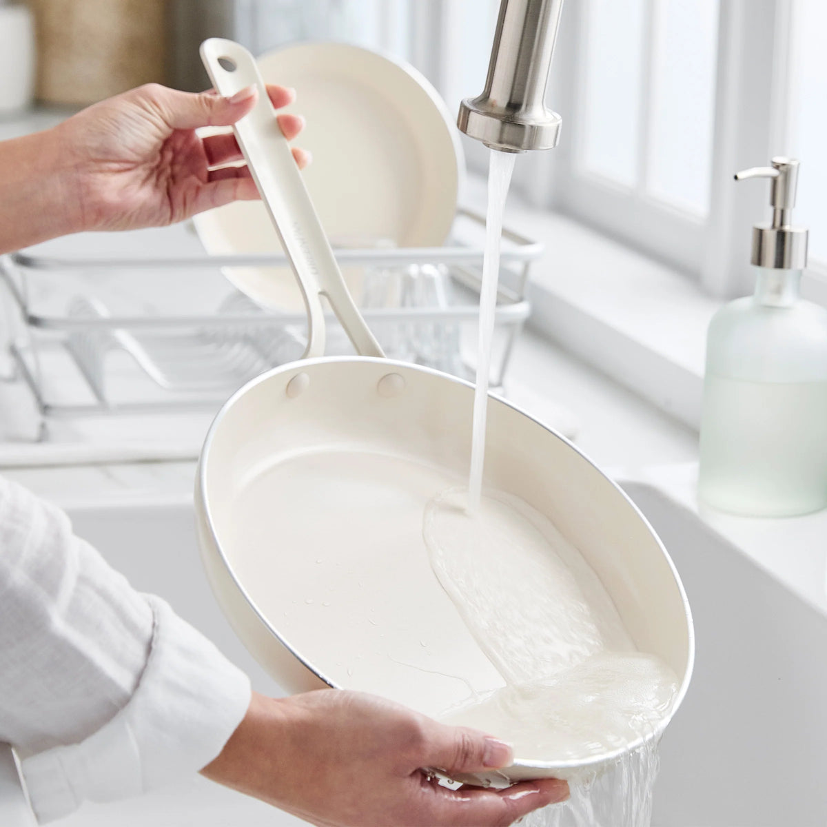 Nova Gallery Ceramic Nonstick 10-Piece Cookware Set | Cream
