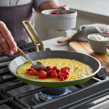 Stanley Tucci™ Ceramic Nonstick 10" Crepe and Omelette Pan | Tuscan Olive