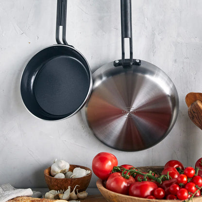 Stanley Tucci™ Stainless Steel Ceramic Nonstick 11-Piece Cookware Set | Black Handles