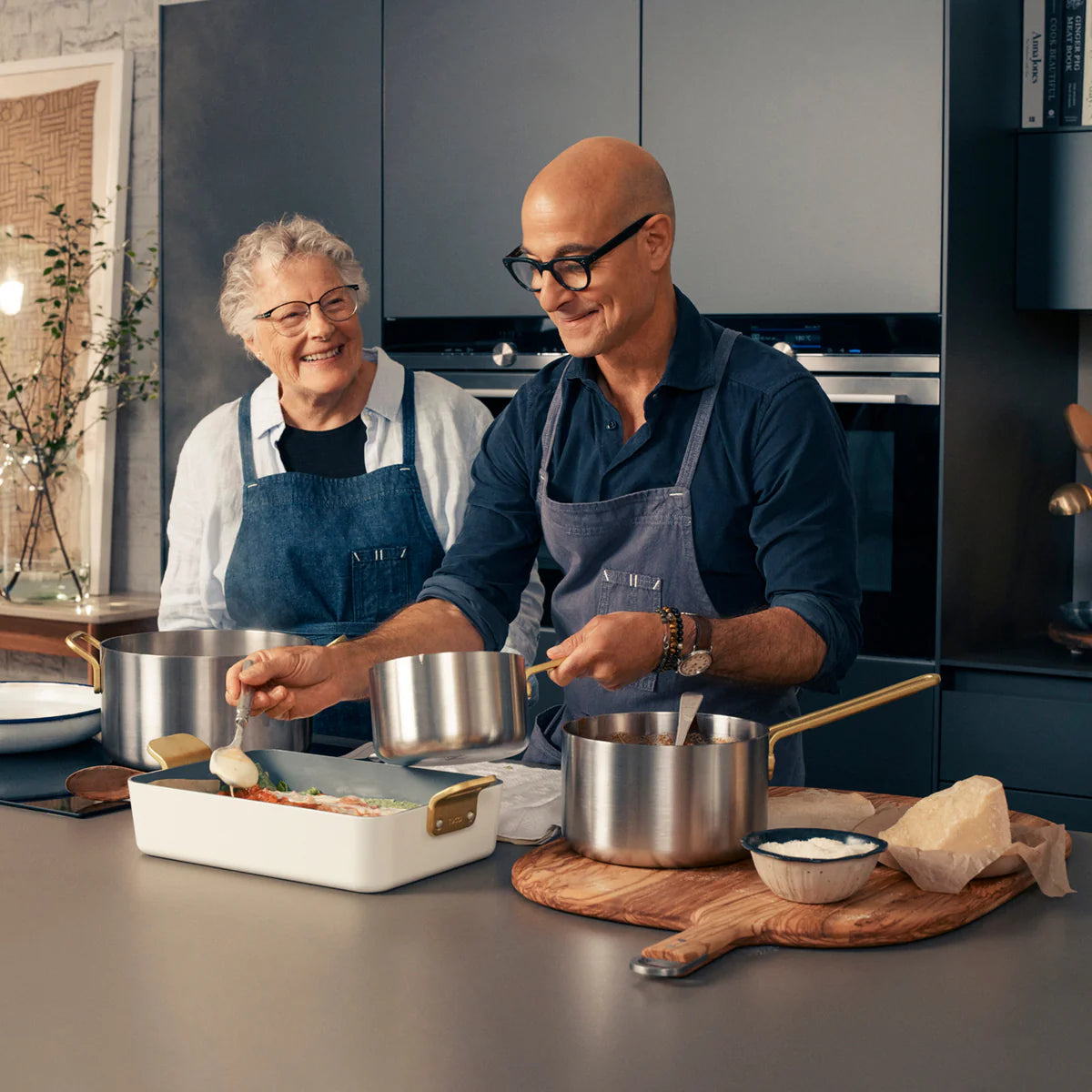 Stanley Tucci™ Mixed Material Stainless Steel 11-Piece Cookware Set