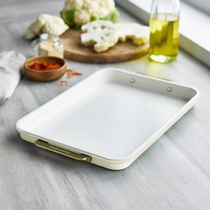 Reserve Bakeware 2-Piece 13" x 9" Quarter Sheet Pan Set | Cream