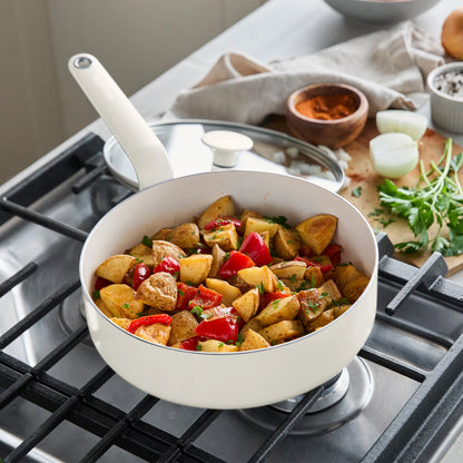 Rio Advanced Ceramic Nonstick 12-Piece Cookware Set | Cream