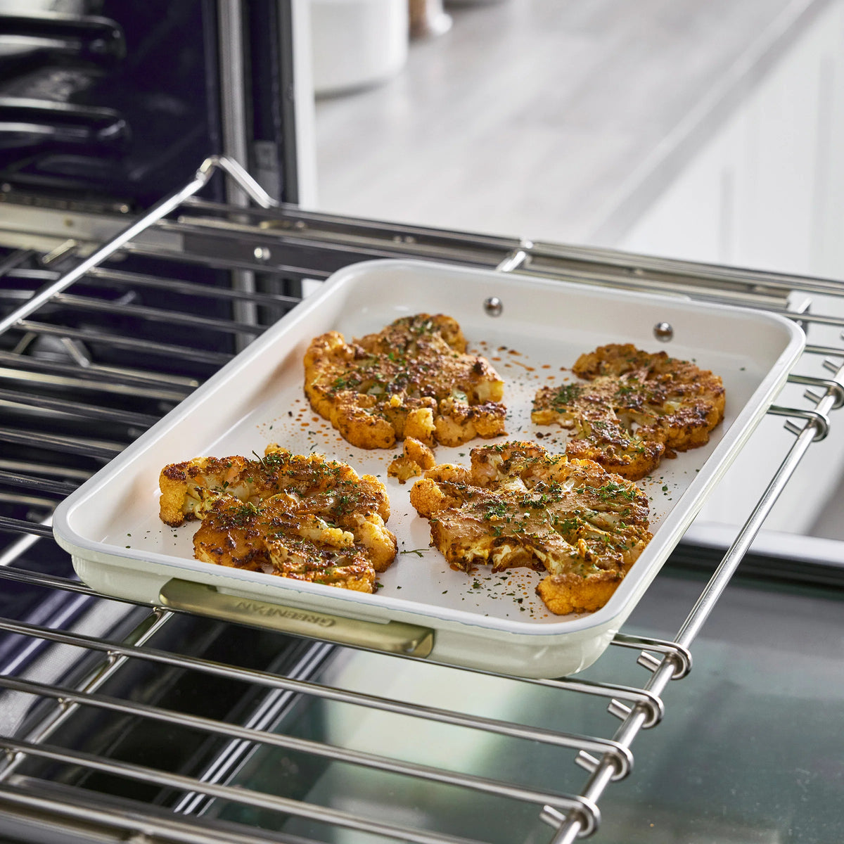 Reserve Bakeware 2-Piece 13" x 9" Quarter Sheet Pan Set | Cream