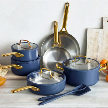 Reserve Pro Uncoated Stainless Steel 12-Piece Cookware Set | Twilight