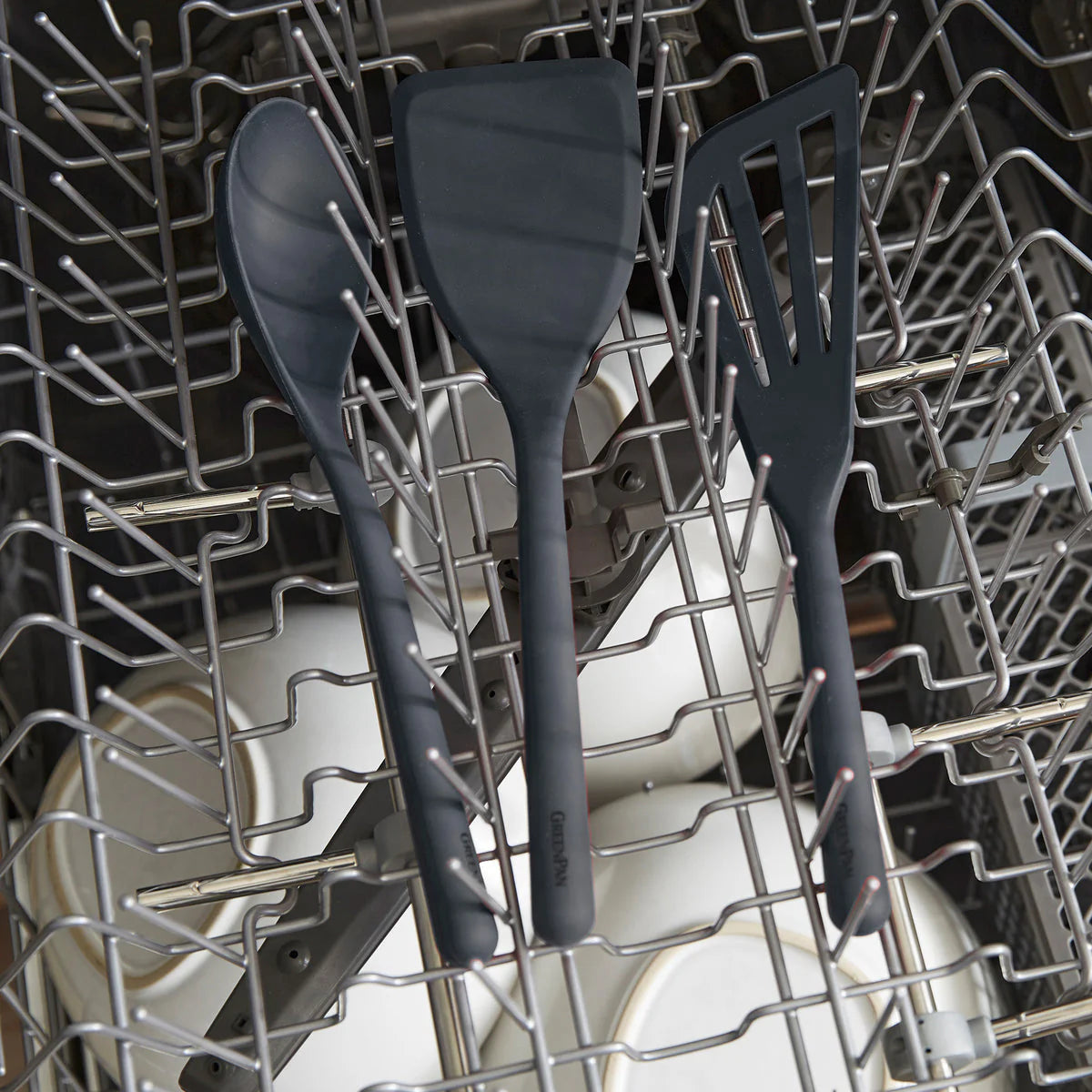 Platinum Silicone Sauté Spoon | Gray