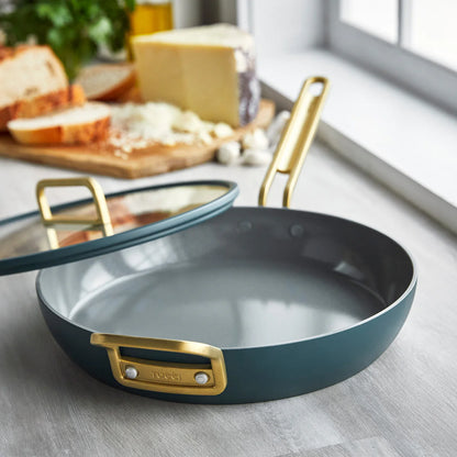 Stanley Tucci™ Ceramic Nonstick 4-Piece Frypan Set | Venetian Teal