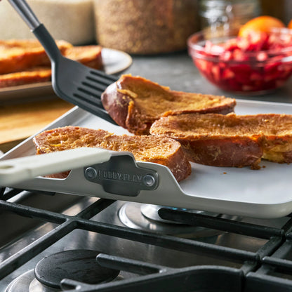 Bobby Flay by GreenPan Professional Ceramic Nonstick 11" Square Griddle | Cream