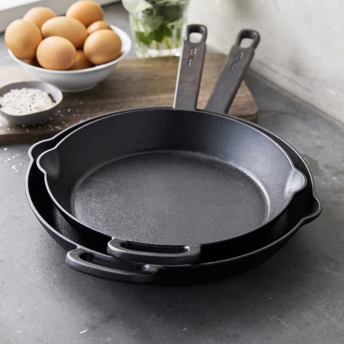 Bobby Flay by GreenPan 8", 10" and 12" Cast Iron Frypan Set