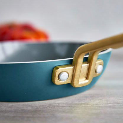 Stanley Tucci™ Ceramic Nonstick 8", 10" and 12" Frypan Set | Venetian Teal