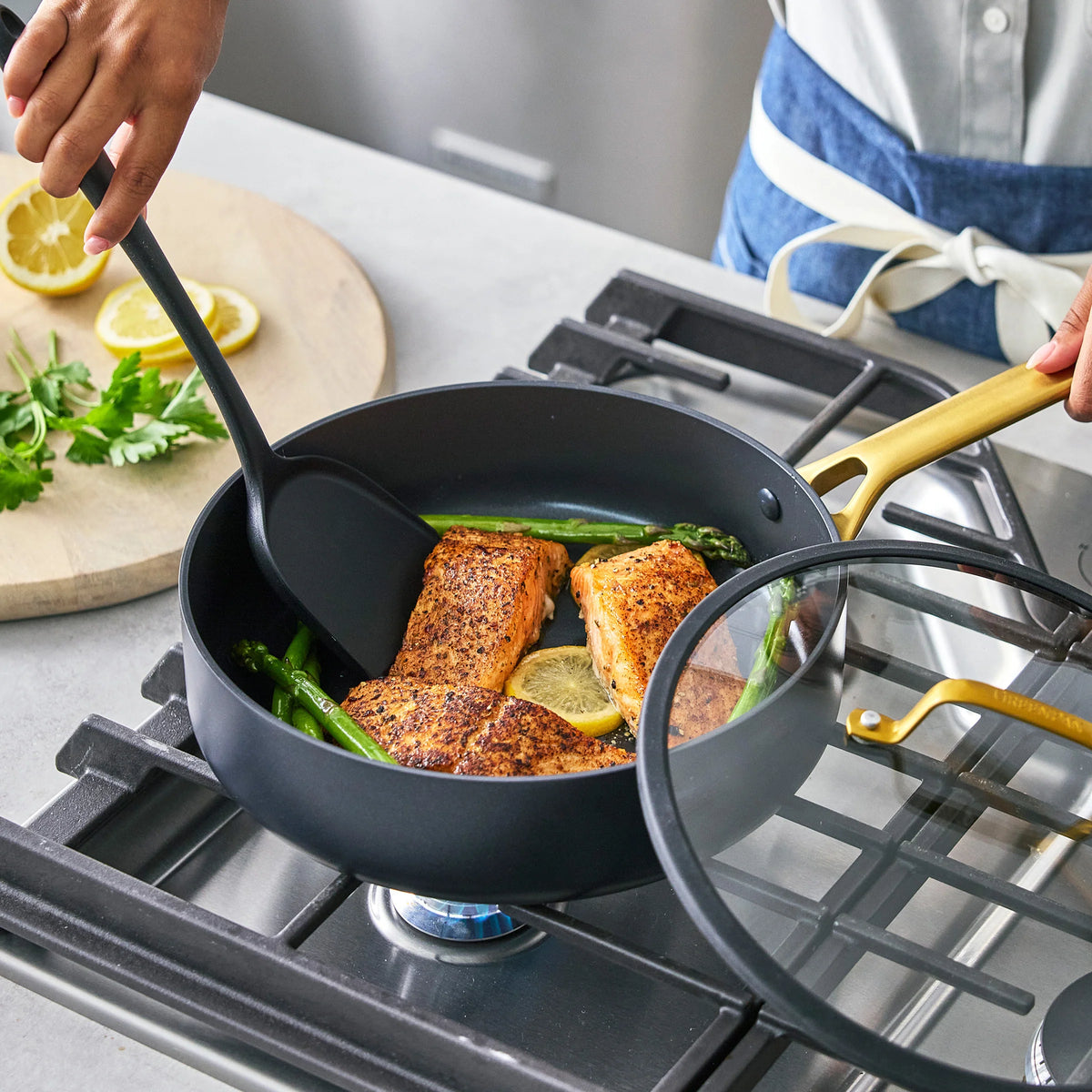 Reserve Pro Ceramic Nonstick 11-Piece Cookware Set | Black