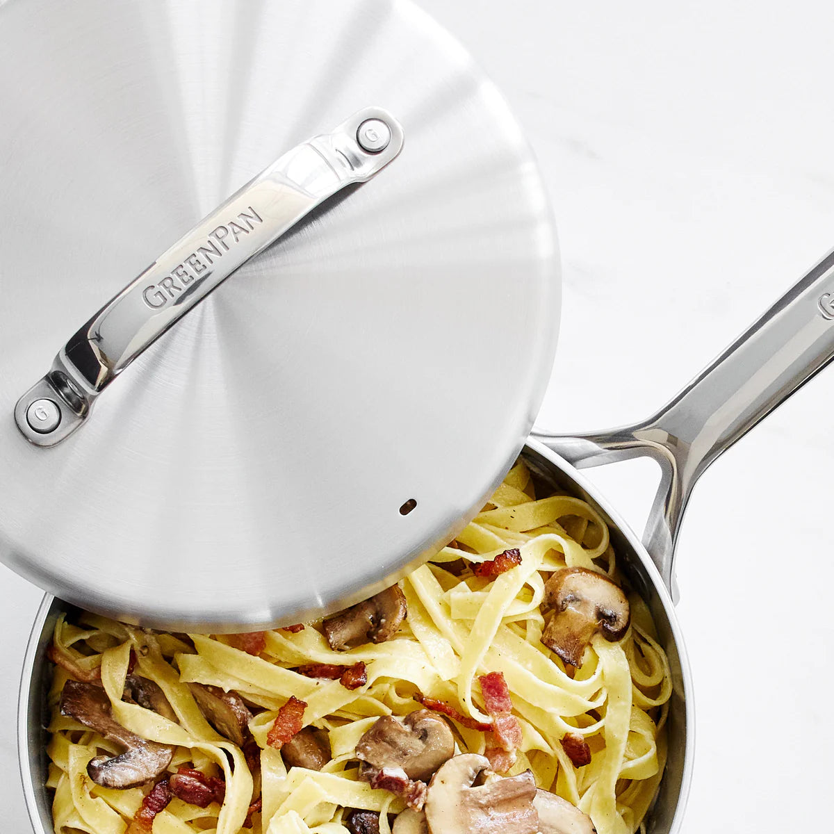 GP5 Stainless Steel 3.26-Quart Saucepan with Lid | Mirror Handles