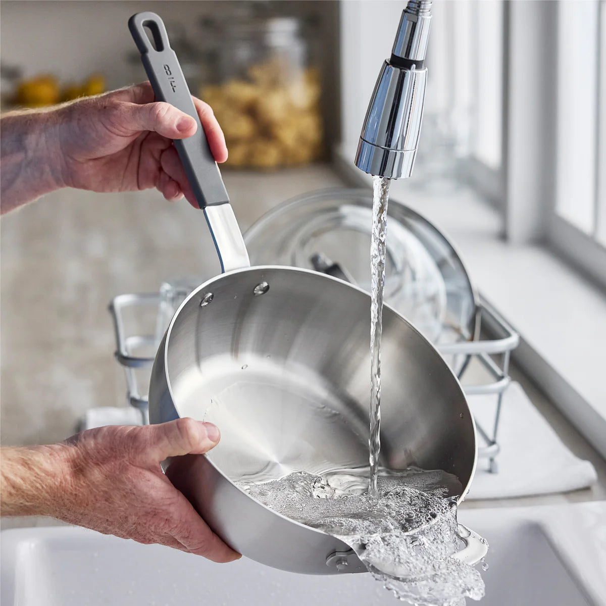 Bobby Flay by GreenPan 3.57-Quart Stainless Steel Chef's Pan with Lid