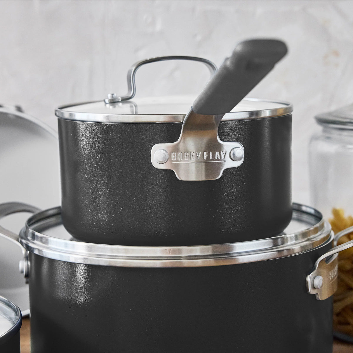 Bobby Flay by GreenPan Professional Ceramic Nonstick 10-Piece Cookware Set | Black