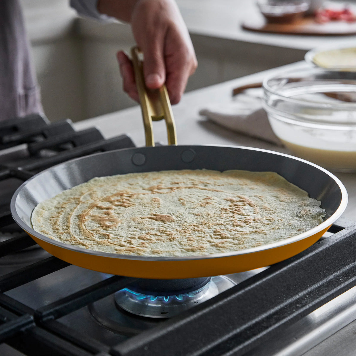 Stanley Tucci™ Ceramic Nonstick 10" Crepe and Omelette Pan | Roma Gold