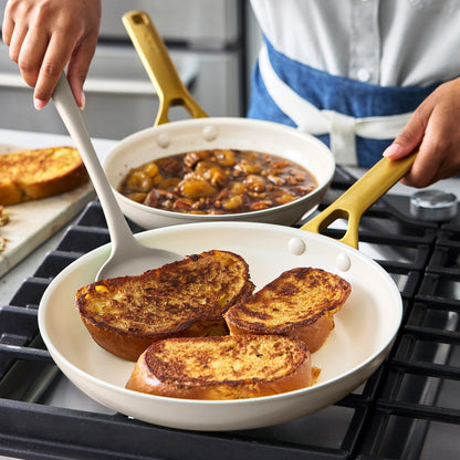 Reserve Pro Ceramic Nonstick 10" and 12" Frypan Set | Macadamia