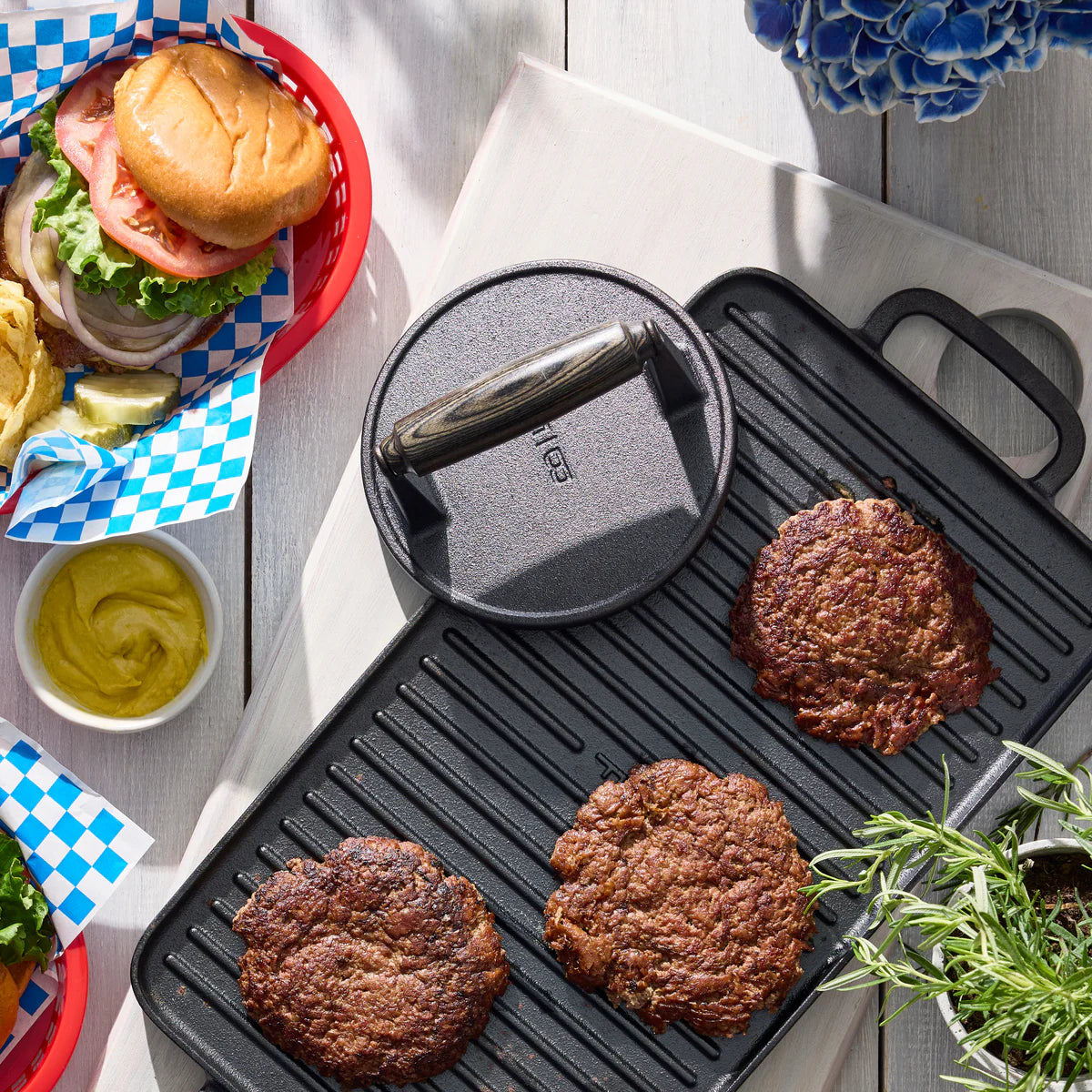 Bobby Flay by GreenPan 6.5" Cast Iron Round Grill Press