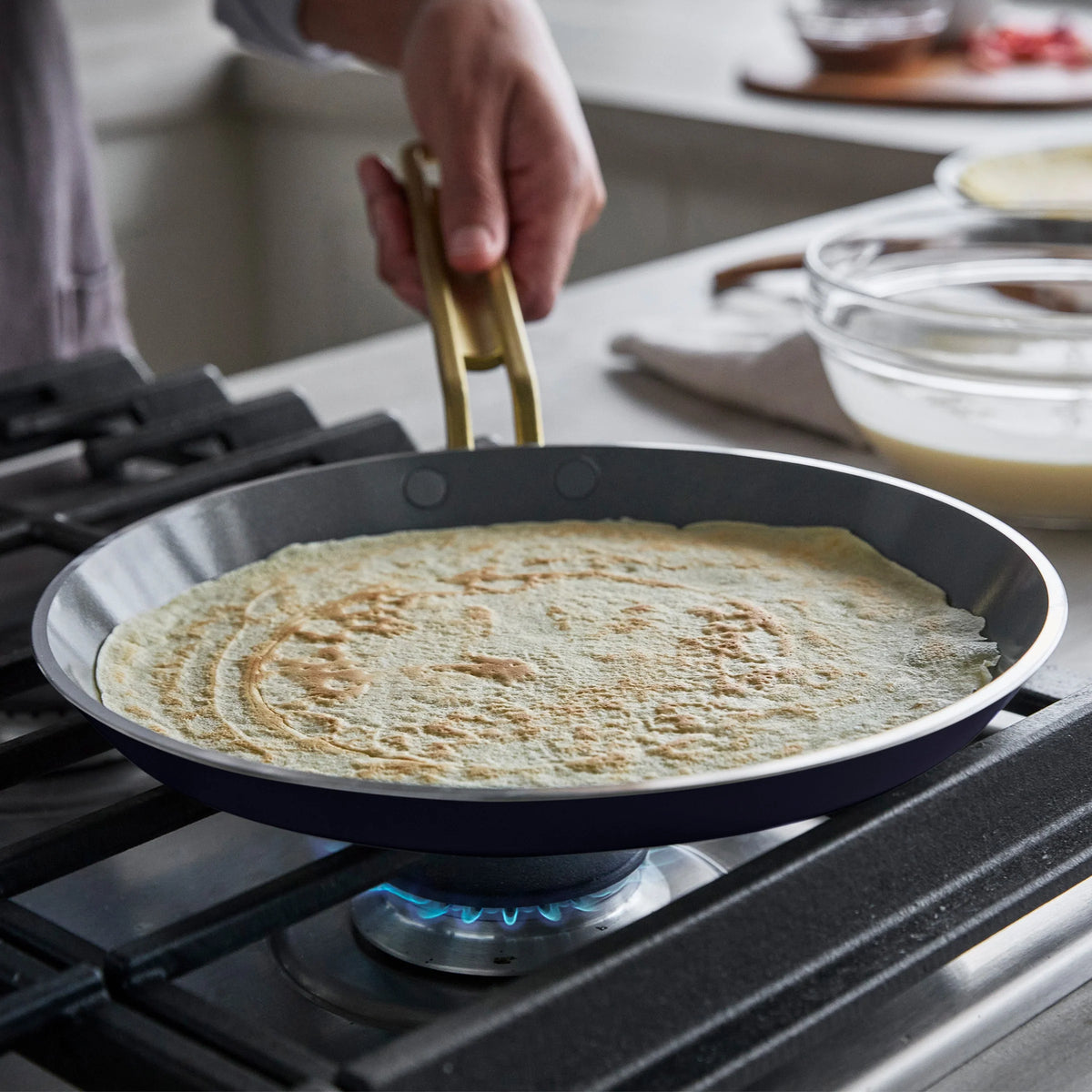 Stanley Tucci™ Ceramic Nonstick 10" Crepe and Omelette Pan | Marino Blue