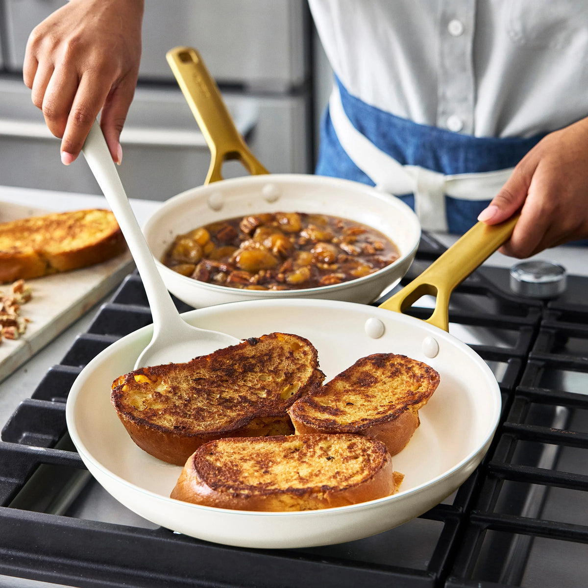 Reserve Pro Ceramic Nonstick 11-Piece Cookware Set | Cream