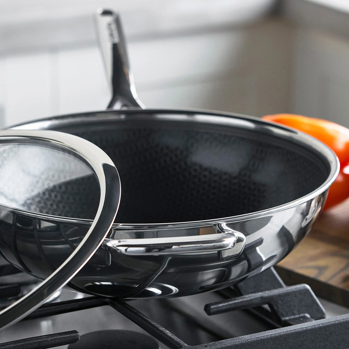 Spectra Thermobond Hybrid Ceramic Nonstick 12" Wok with Lid