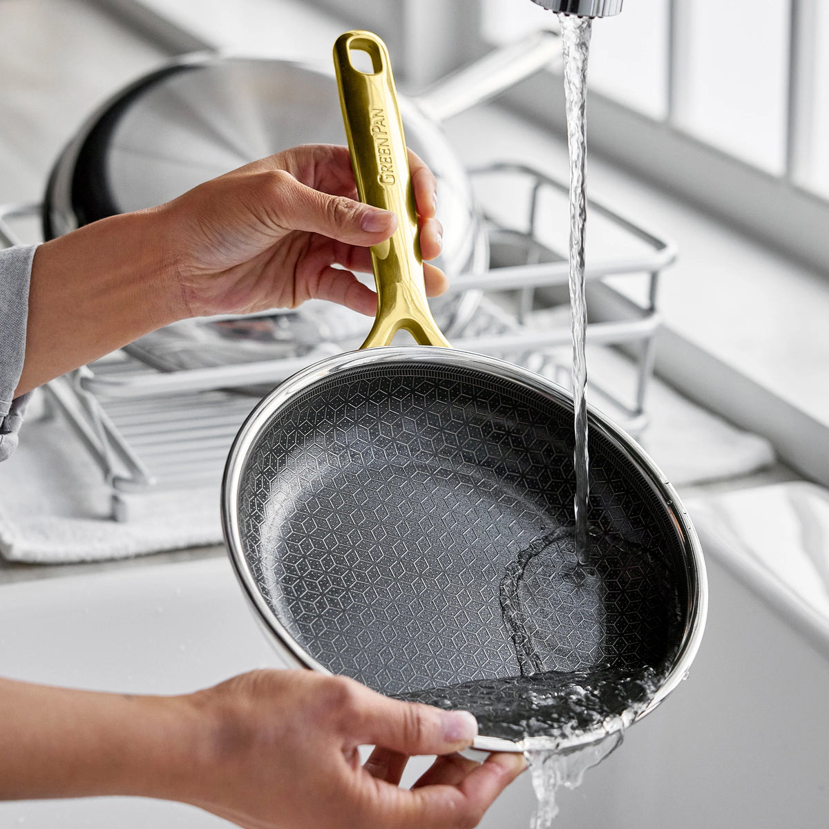 Spectra Gold Thermobond Hybrid Ceramic Nonstick 8", 10" and 12" Frypan Set