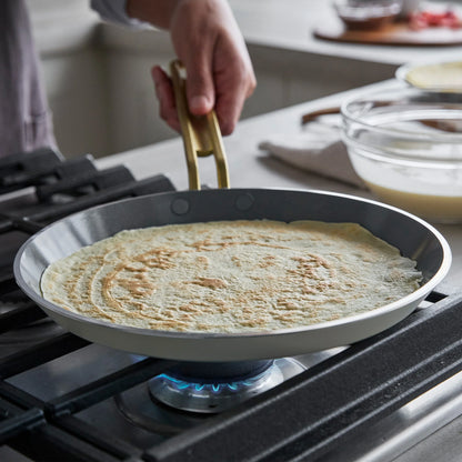 Stanley Tucci™ Ceramic Nonstick 10" Crepe and Omelette Pan | Carrara White