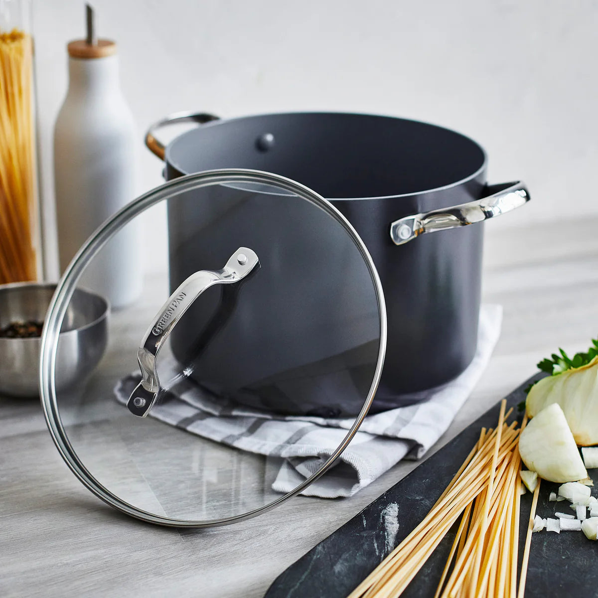 Valencia Pro Ceramic Nonstick 19-Piece Cookware Set | Gray