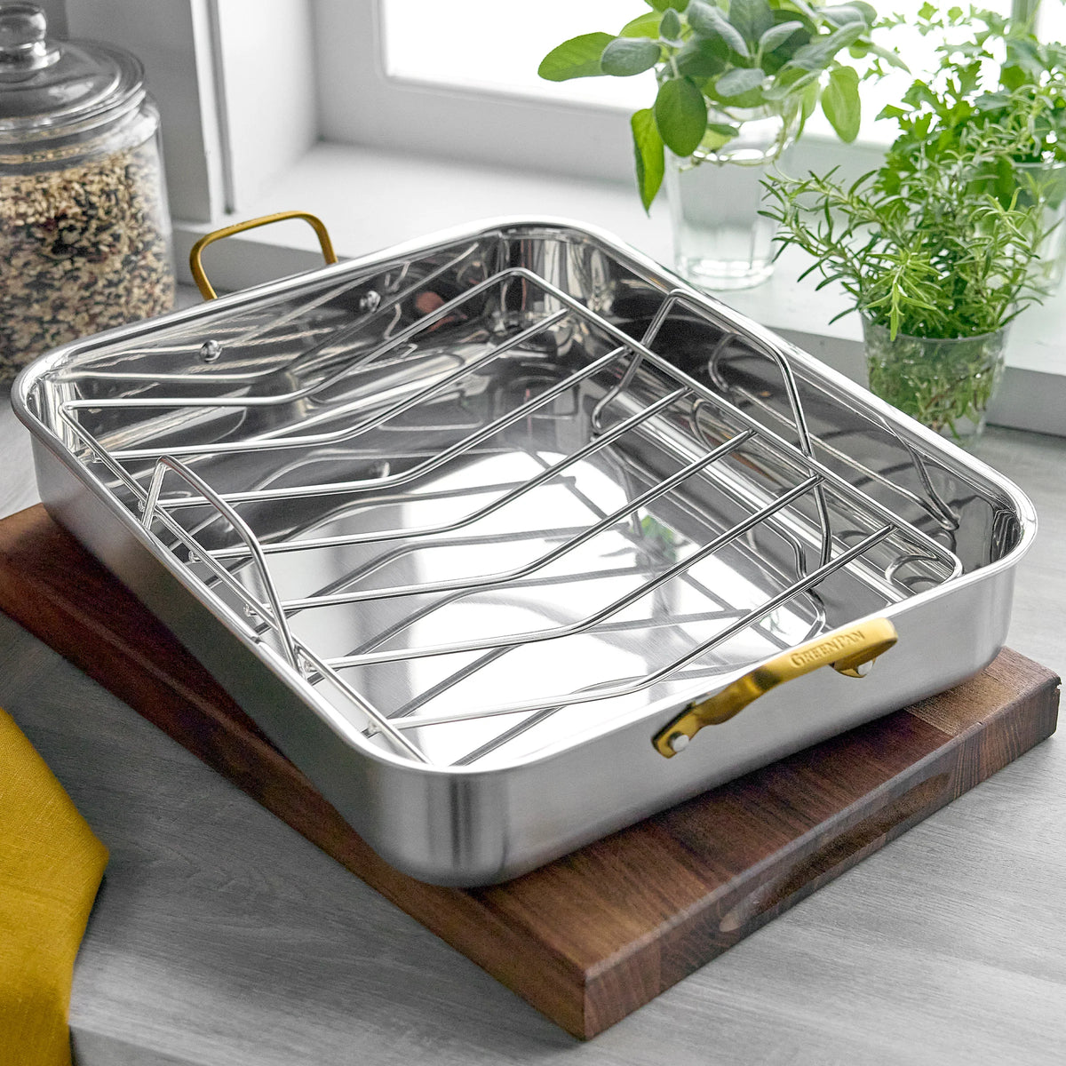 Reserve Stainless Steel 13" x 16" Roaster with Rack