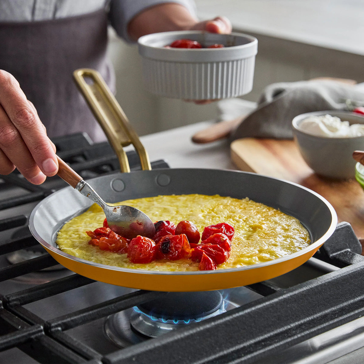 Stanley Tucci™ Ceramic Nonstick 10" Crepe and Omelette Pan | Roma Gold