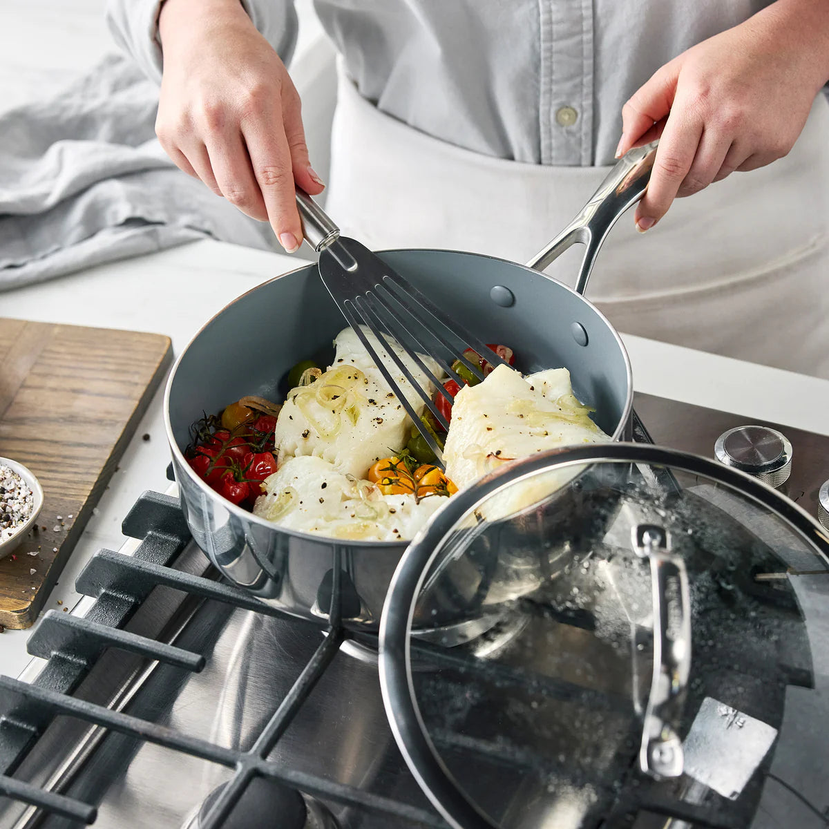 Valencia Pro Stainless Steel 10-Piece Cookware Set