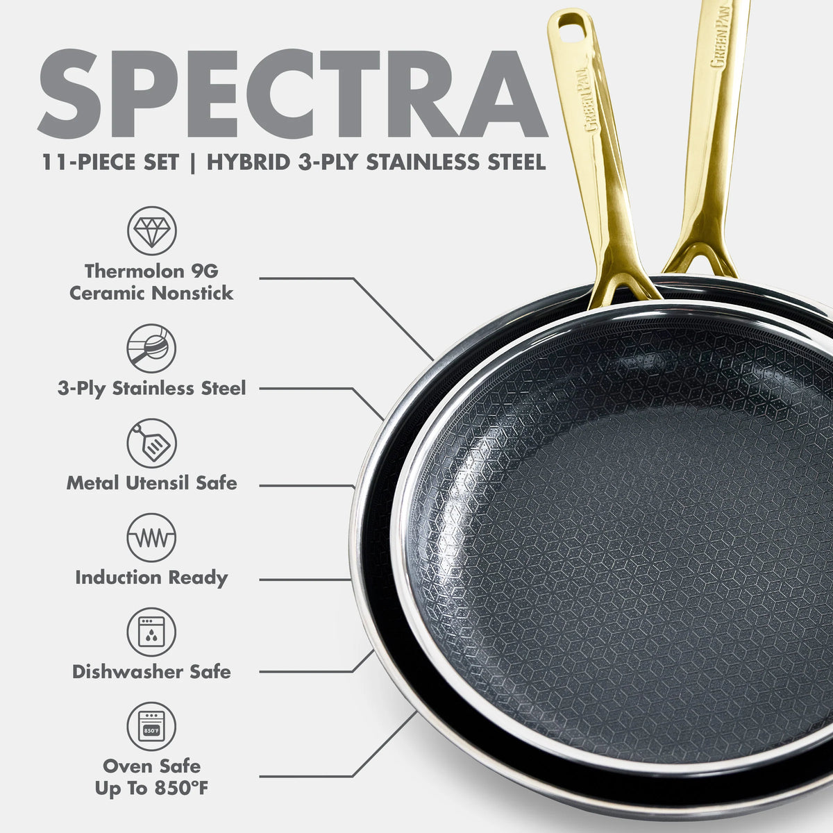 Spectra Gold Thermobond Hybrid Ceramic Nonstick 12-Piece Cookware Set